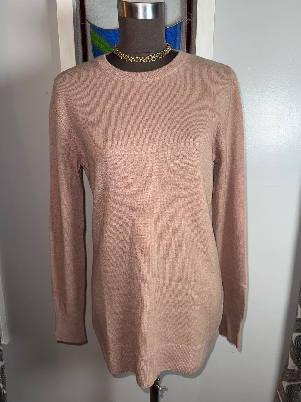 EQUIPMENT Femme 100% Cashmere Crewneck Sweater - Size XS/TP - Taupe/Tan